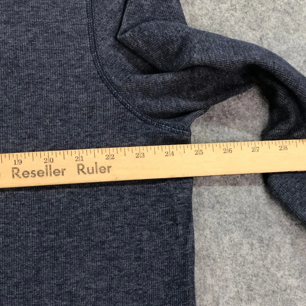 Vince Mens Sweater XL Heather Blue Long Sleeve Quarter-Zip Luxury Minimal - Picture 8 of 10